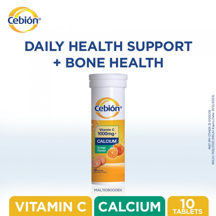 Cebion Vitamin C 1000MG + Calcium 10's