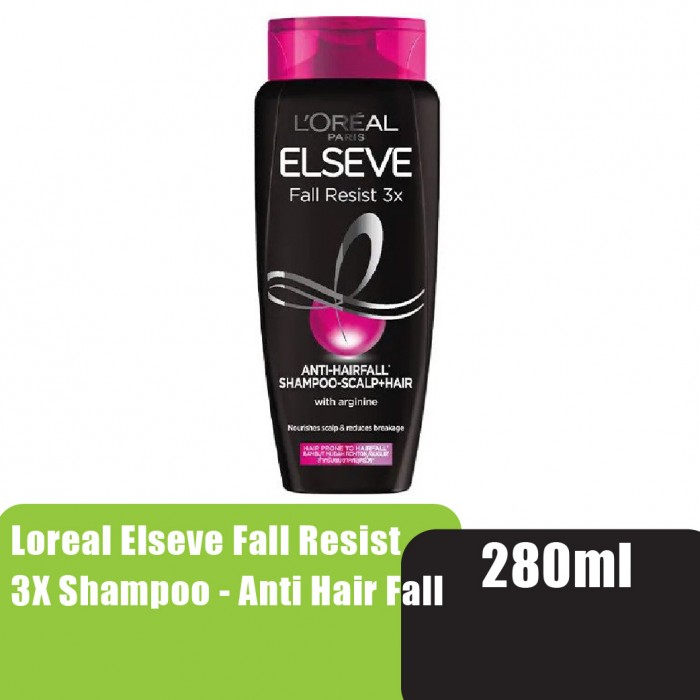 Loreal Elseve Fall Resist 3X Shampoo 280ml - Anti-Hair Fall