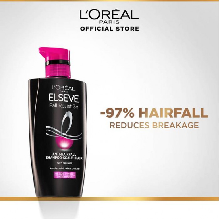 Loreal Elseve Fall Resist 3X Shampoo 620ml - Anti-Hair Fall