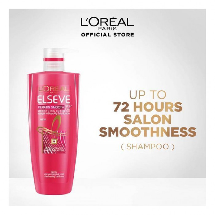 Loreal Elseve Shampoo 280ml - Keratin Smooth 72