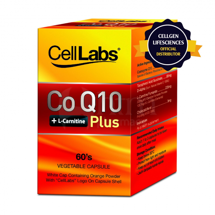 Celllabs Co10 + L-carnitine Plus 60's