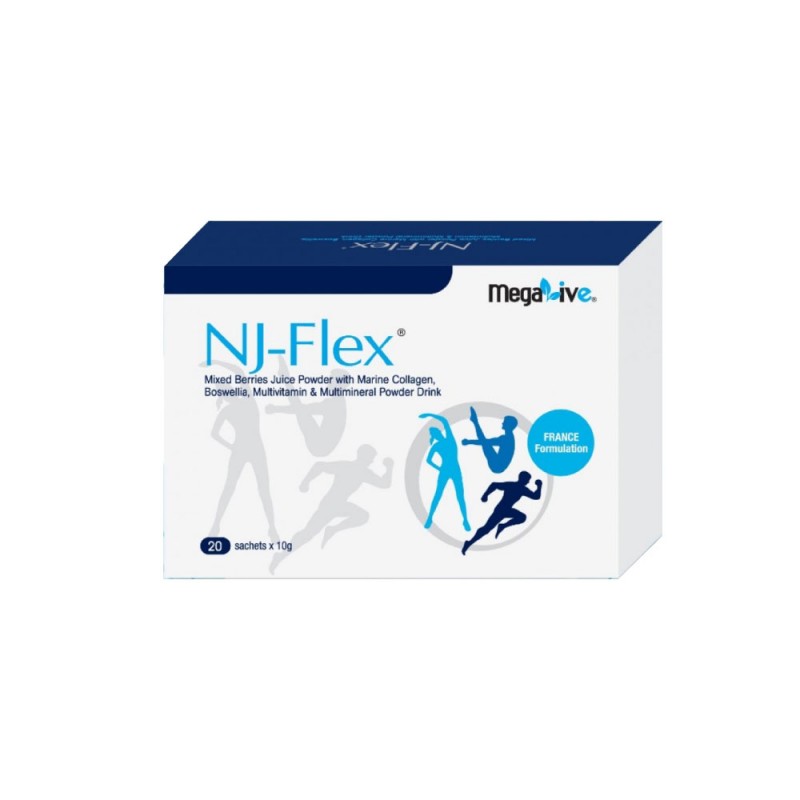 MEGALIVE Nj-Flex 10g 20's Supplement Sendi Dengan Glucosamine, Hyaluronic Acid, Joint Pain Supplements