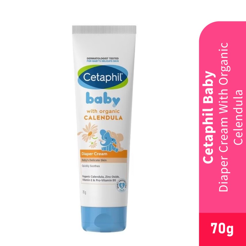 CETAPHIL Baby Diaper Cream with Calendula 70g for Nappy Cream, Cetaphil Diaper Cream