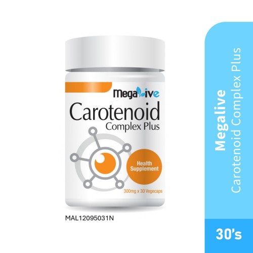 MEGALIVE Carotenoid Complex Plus 30's Vitamin A, Lutein Eye Supplement, Grape Seed Supplement