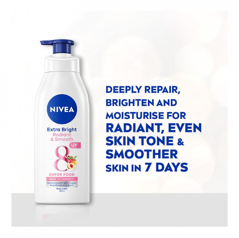 Nivea Extra Bright Radiant & Smooth Body Lotion 380ml