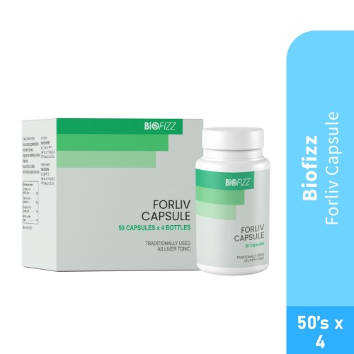 BIOFIZZ Forliv Capsule 50's X 4 for Liver Supplement, Liver Tonic, Liver Detox
