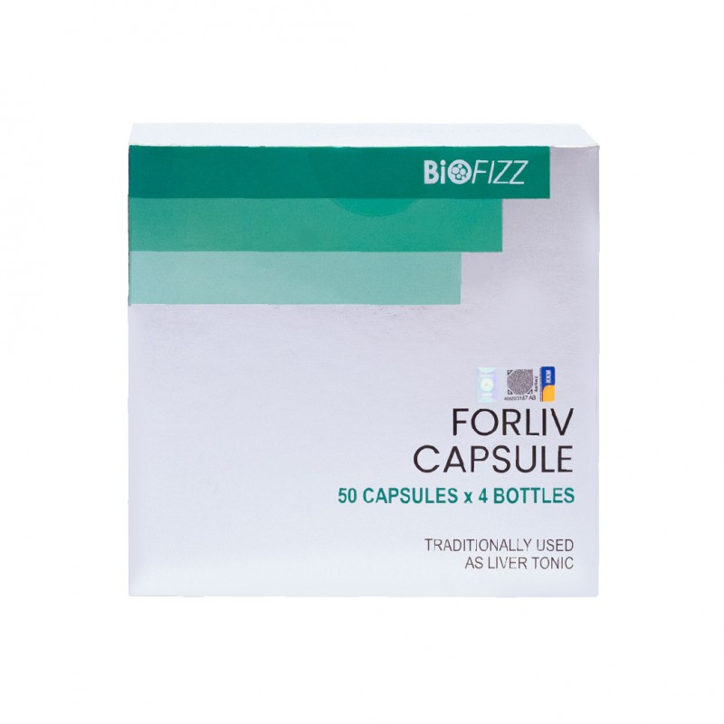 BIOFIZZ Forliv Capsule 50's X 4 for Liver Supplement, Liver Tonic, Liver Detox