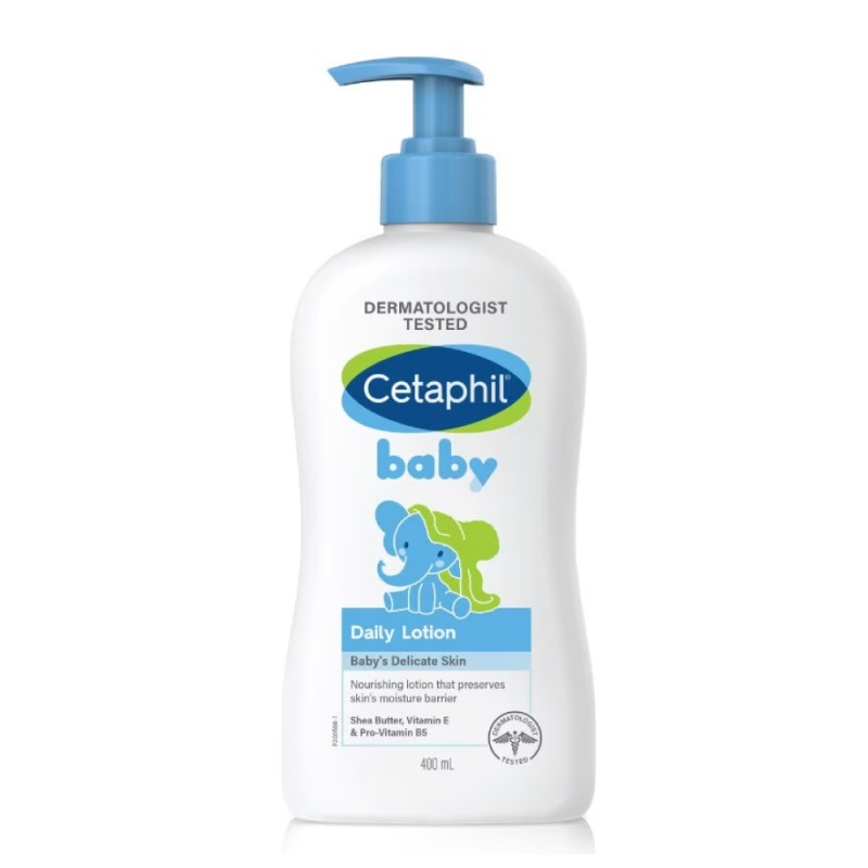 CETAPHIL Baby Daily Lotion 400ml for Moisturizer, Pelembab Baby, Baby Lotion, Krim Baby