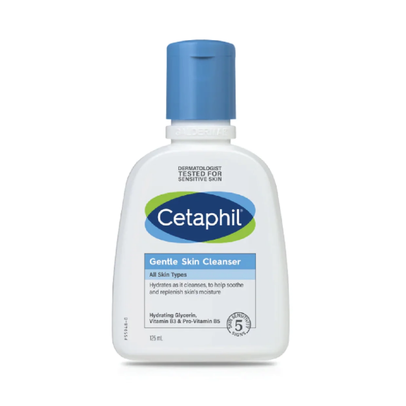 CETAPHIL Gentle Skin Cleanser 125ml for Face Wash and Body Wash, Sabun Mandi, Sabun Badan