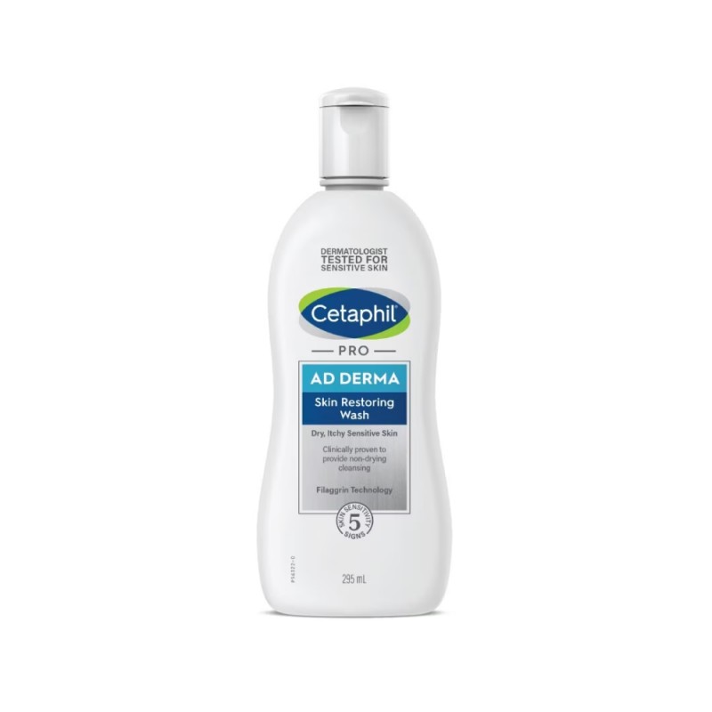 CETAPHIL Skin Restoring Pro AD Body Wash 295ml Sabun Mandi, Cetaphil Body Wash