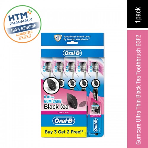 ORAL B GUMCARE ULTRA THIN BLACK TEA TOOTHBRUSH BUY 3 FREE 2 (POLY)