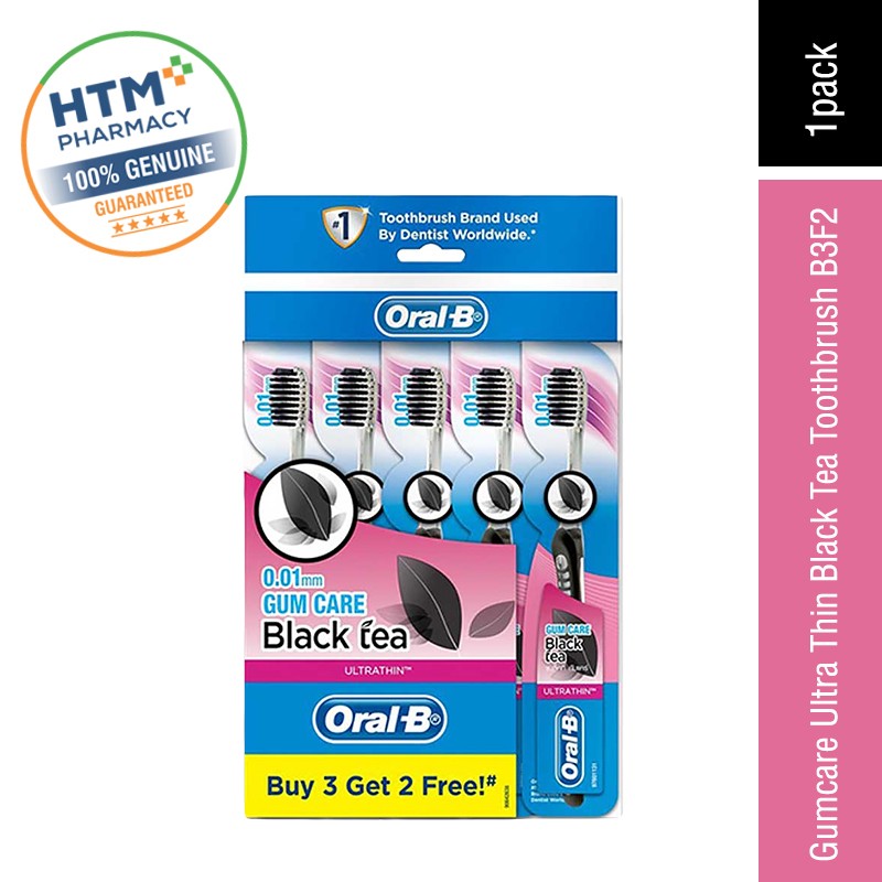 ORAL B GUMCARE ULTRA THIN BLACK TEA TOOTHBRUSH BUY 3 FREE 2 (POLY)