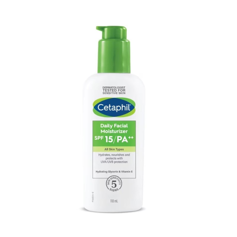CETAPHIL Daily Facial Moisturizer Spf15 118ml Moisturiser, Pelembab Muka, Krim Muka, 保湿