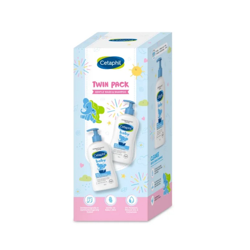 CETAPHIL Baby Gentle Body Wash & Shampoo 400ml X 2 Sabun Baby, Baby Shampoo, Shampoo Baby