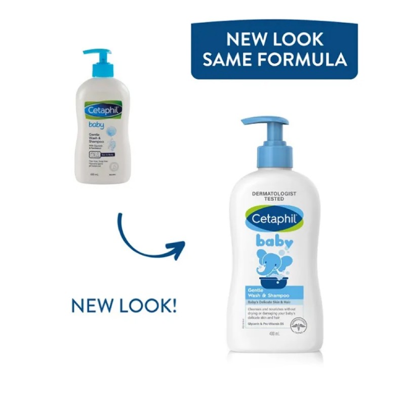 CETAPHIL Baby Gentle Body Wash & Shampoo 400ml X 2 Sabun Baby, Baby Shampoo, Shampoo Baby