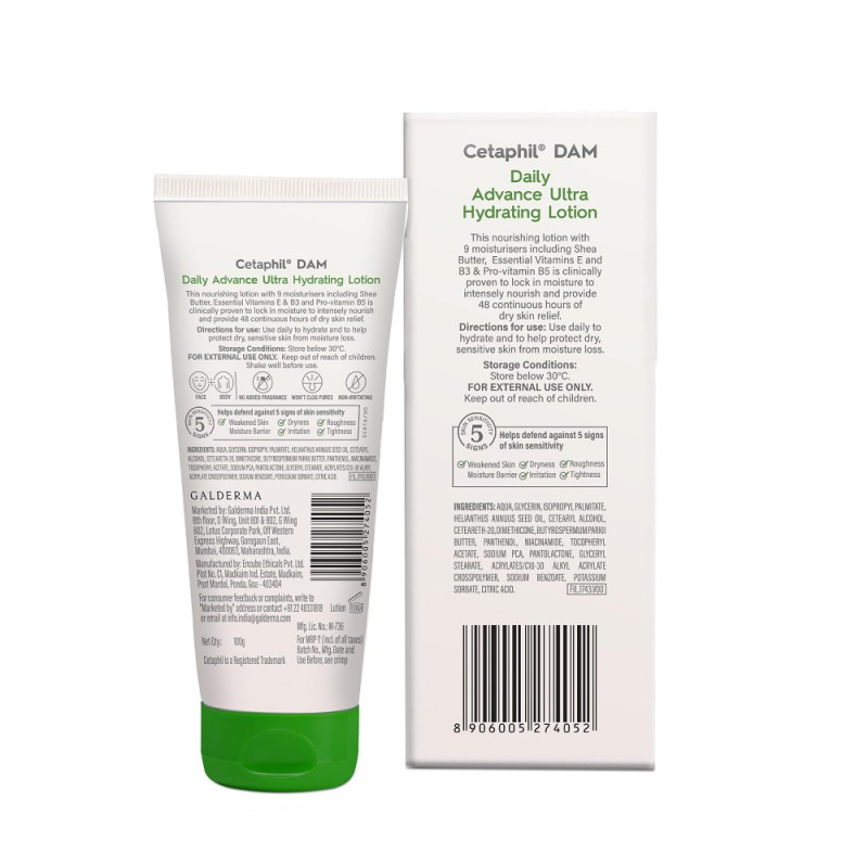CETAPHIL Daily Advance Ultra Hydrating Lotion 85g Moisturizer, Pelembab, Moisturiser