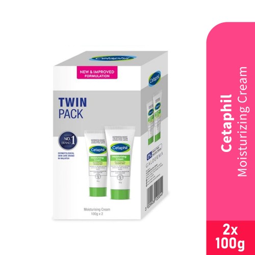 CETAPHIL Moisturizing Cream 100g X 2 for Moisturizer, Moisturiser, Krim Badan, 保湿