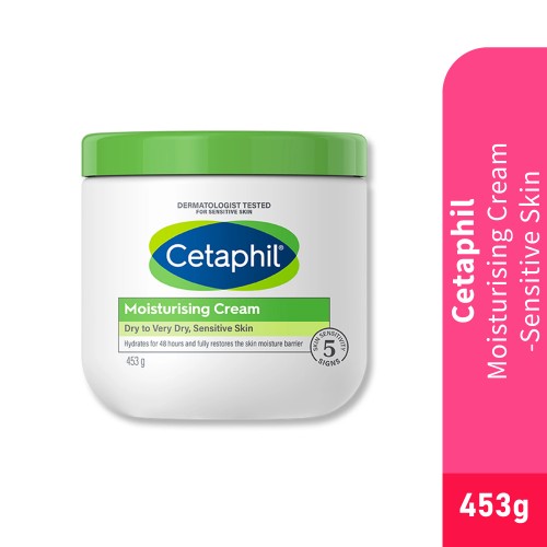 CETAPHIL Moisturizing Cream 453g for Sensitive Skin, Moisturizer, Moisturiser, Pelembab