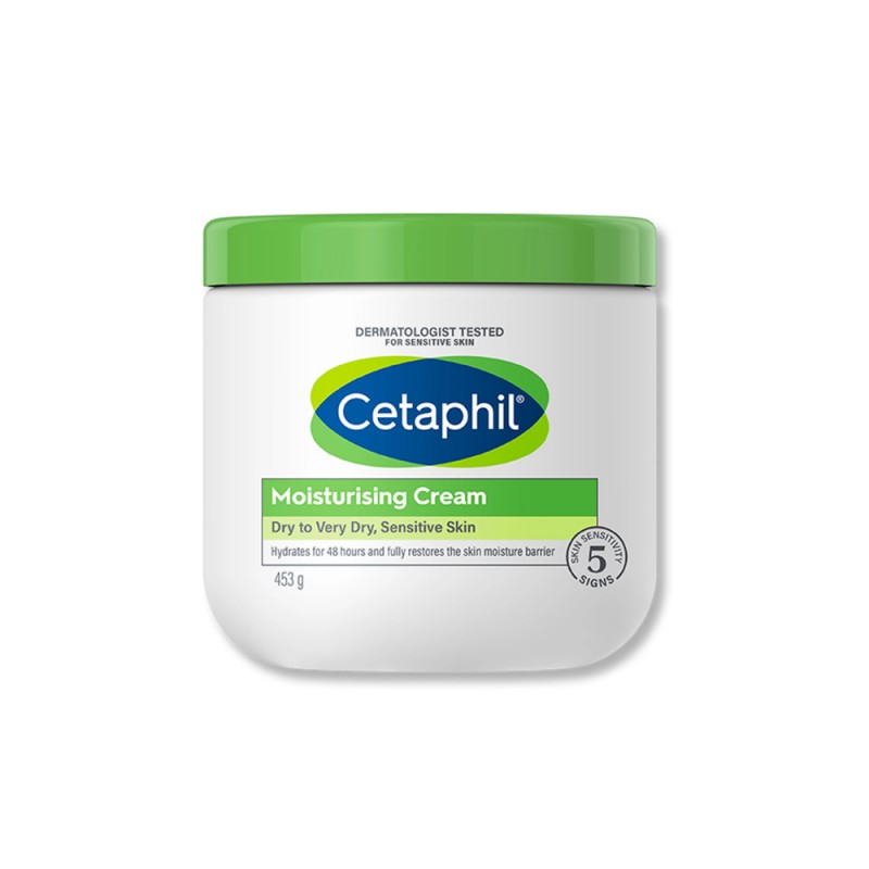 CETAPHIL Moisturizing Cream 453g for Sensitive Skin, Moisturizer, Moisturiser, Pelembab