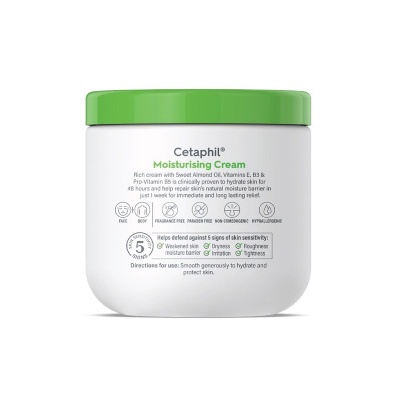 CETAPHIL Moisturizing Cream 453g for Sensitive Skin, Moisturizer, Moisturiser, Pelembab