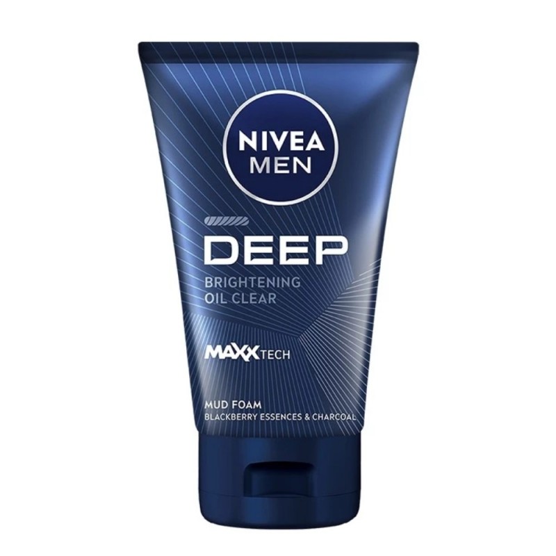 NIVEA MEN DEEP Brightening Oil Clear Mud Foam – Deep Cleanser for Bright & Oil-Free Skin
