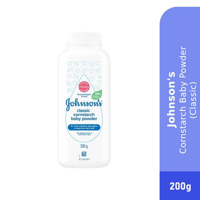 JOHNSONS CONRSTARCH BABY POWDER 200G - CLASSIC