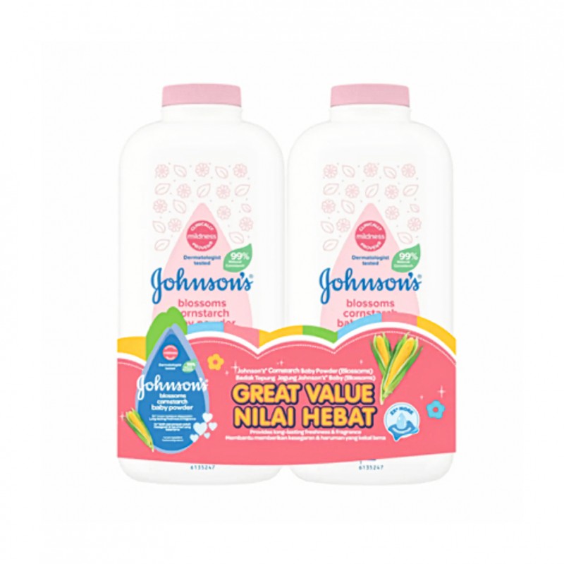 JOHNSONS Baby Powder 500g X 2