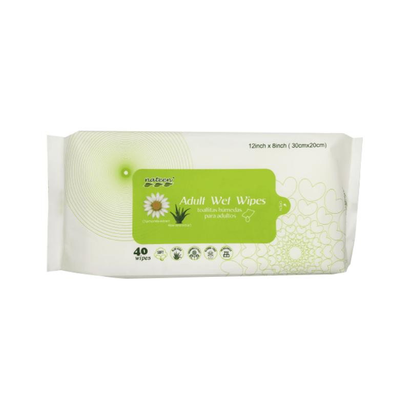 [CLEARANCE] Absorba Nateen Adult Wet Wipes With Chamomile & Aloe Vera 40s (EXP: 1/2026)