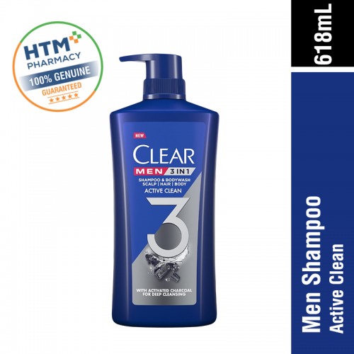 CLEAR MEN SHAMPOO 618ML - ACTIVE CLEAN