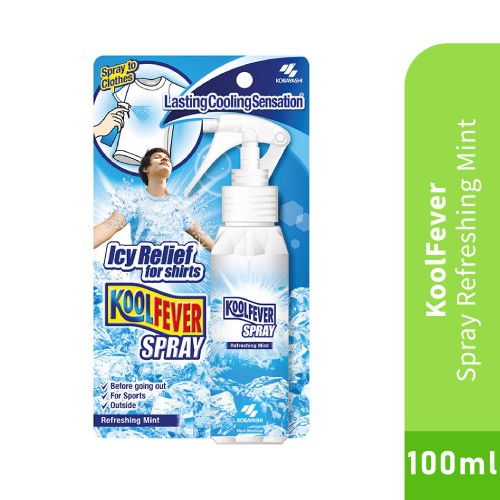 KOOLFEVER Spray Refreshing Mint 100ml for Shirt, Cool Fever for Shirt, Kool Fever with Cooling Effect, Cool Temperature