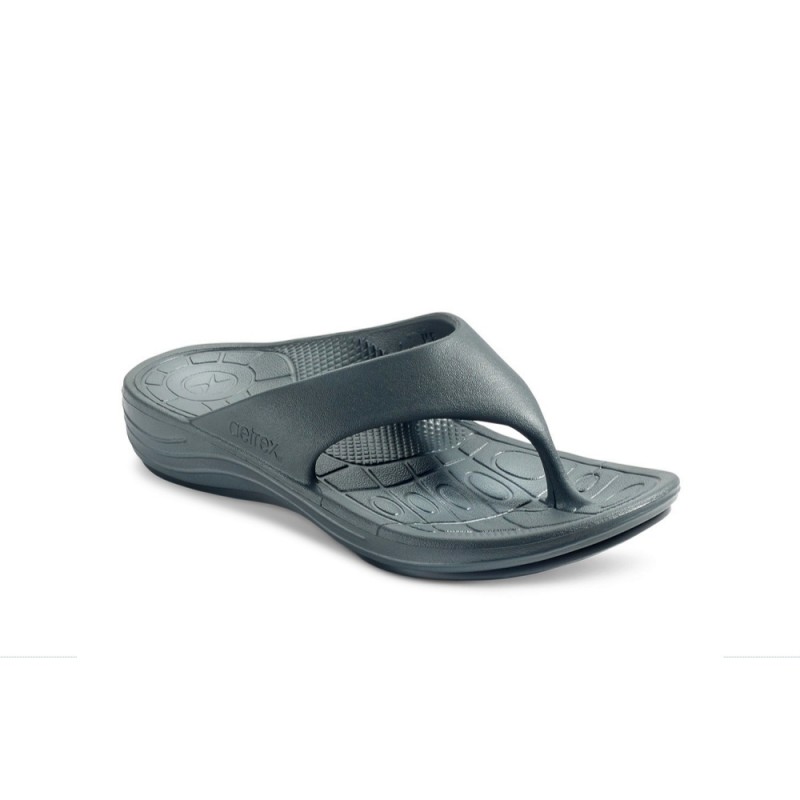 AETREX MENS LYNCO FLIP CHARCOAL - US 10