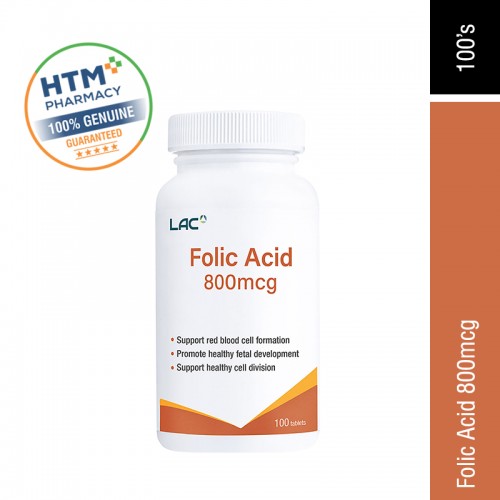 LAC FOLIC ACID 800MCG TABLET 100'S
