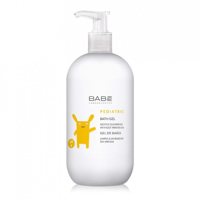 BABE LABORATORIOS Pediatric Bath Gel 500ml with Calendula, Mimosa & Aloe Vera - Extra Mild (for Baby and Kids)