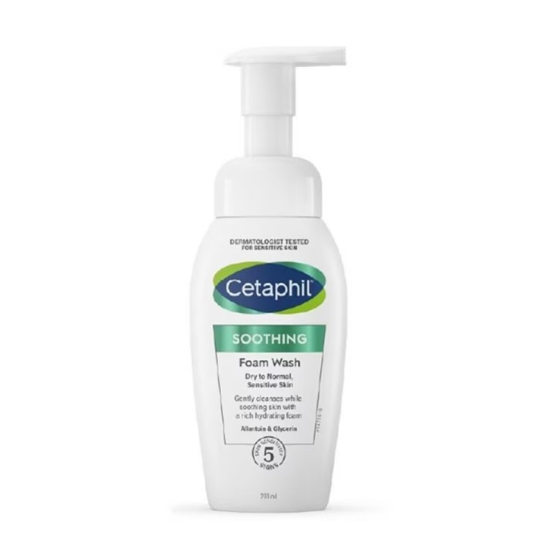 CETAPHIL Soothing Foam Face Wash 200ml for Cetaphil Face Wash, Pencuci Muka