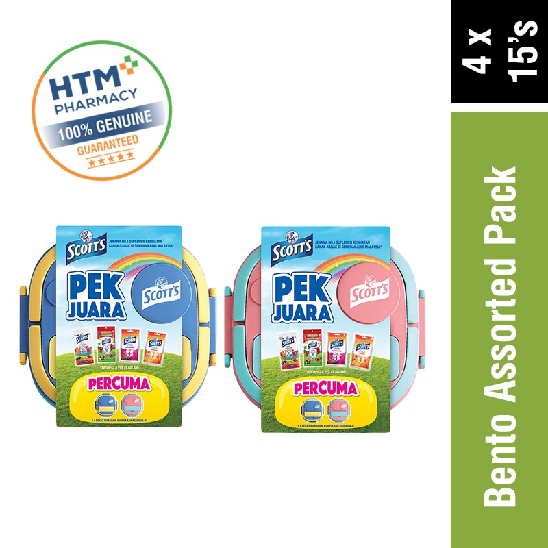 SCOTT'S BENTO ASSORTED PACK 4X15'S