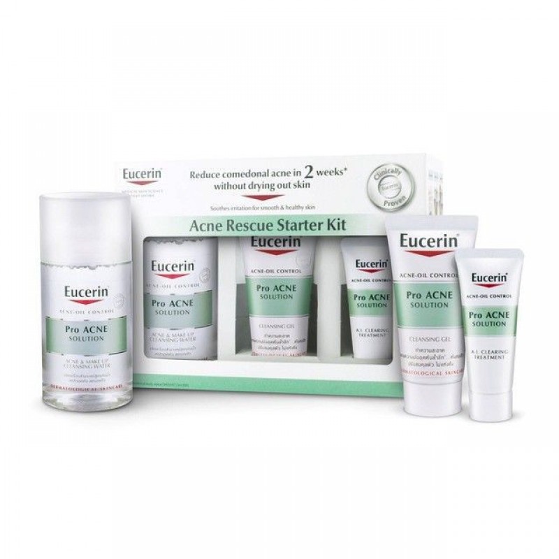 EUCERIN PROACNE STARTER KIT V3 (WATER 125ML + GEL 75ML + A.I. CLEARING 5ML) (88785)