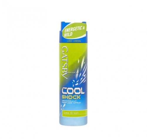 GATSBY COOL SHOCK DEODORANT PERFUME SPRAY 175ML - LIME GREEN