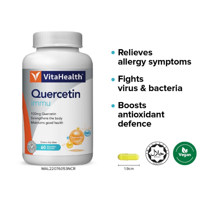 VITAHEALTH Quercetin Immu 60's for Antihistamine with Quercetin Supplement