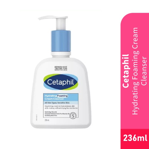 CETAPHIL Hydrating Foaming Cream Facial Cleanser 236ml for Cetaphil Face Wash