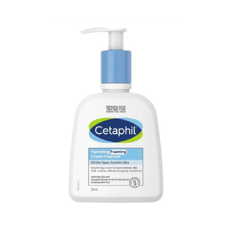 CETAPHIL Hydrating Foaming Cream Facial Cleanser 236ml for Cetaphil Face Wash