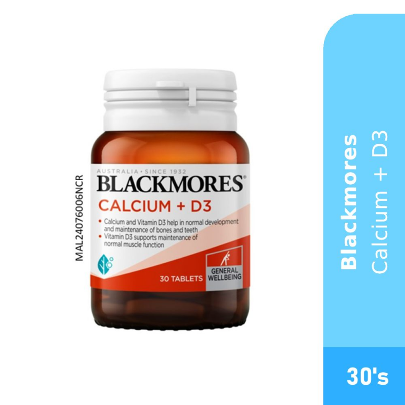 BLACKMORES Calcium + D3 30's for Bone Supplement, Vitamin D3 Supplement, Supplemen Tulang