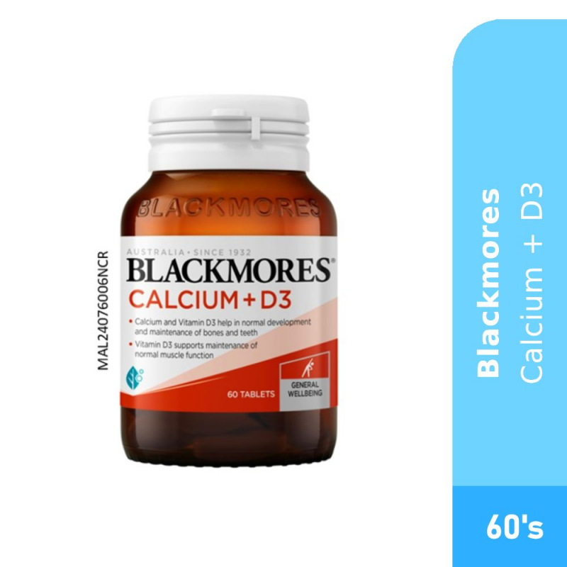 BLACKMORES Calcium + D3 60's for Bone Supplement, Vitamin D3 Supplement, Supplemen Tulang