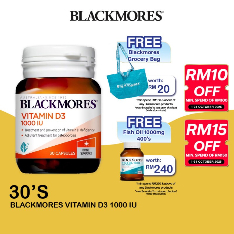 BLACKMORES VITAMIN D3 1000IU 30'S