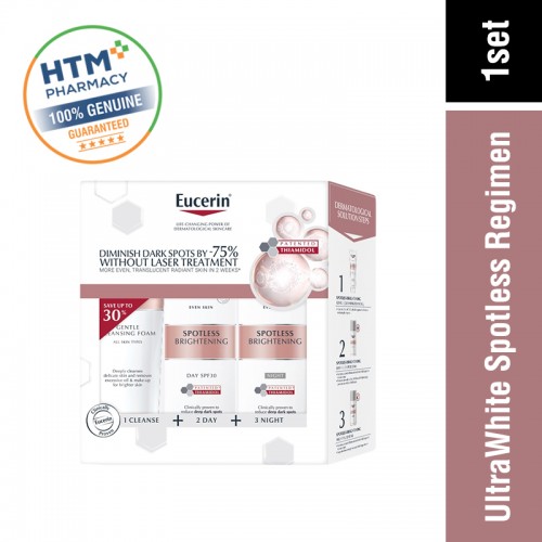 EUCERIN ULTRA WHITE SPOTLESS REGIMEN - CLEANSER+DAY+NIGHT (83505)