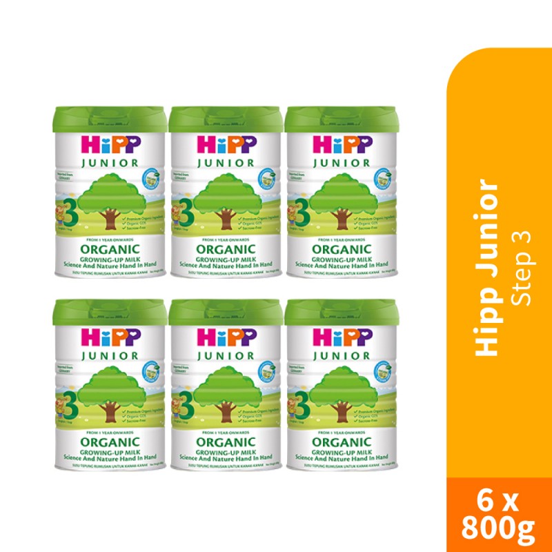 Hipp Junior (1-3 Years) 800g X 6 - Step 3 for Infant Milk Formula, Milk Powder