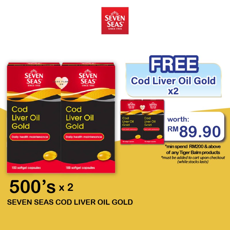 SEVEN SEAS COD LIVER OIL GOLD 500'S X 2