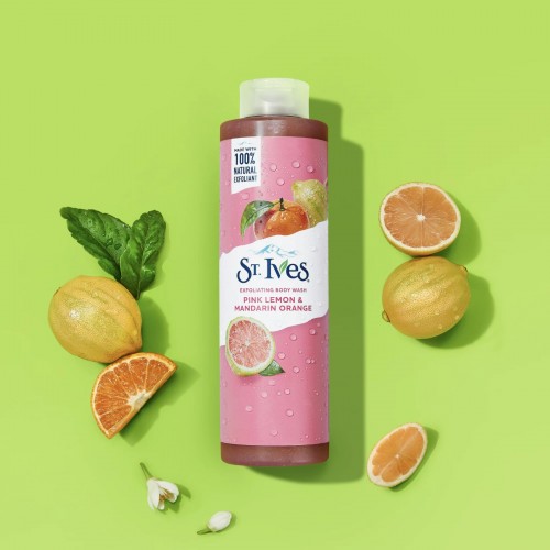 ST IVES EXFOLIATING BODY WASH 473ML - PINK LEMON & MANDARIN ORANGE