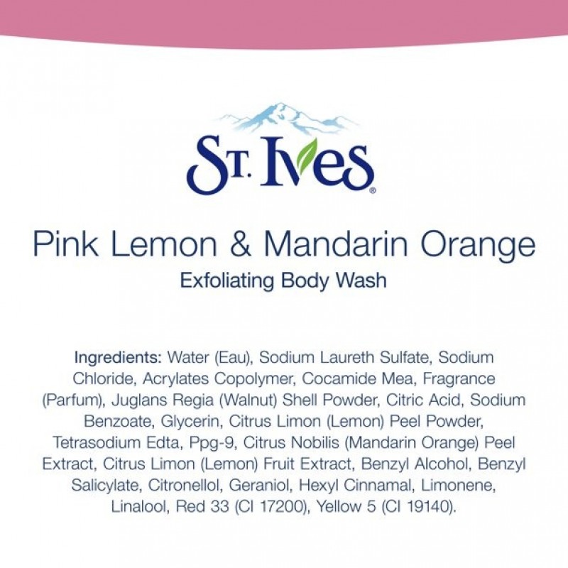 ST IVES EXFOLIATING BODY WASH 473ML - PINK LEMON & MANDARIN ORANGE