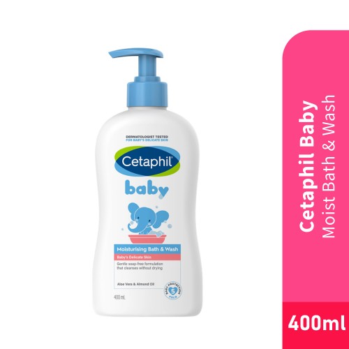 CETAPHIL Baby Moisturising Bath & Wash 400ml for Sabun Baby, Body Wash, Baby Soap