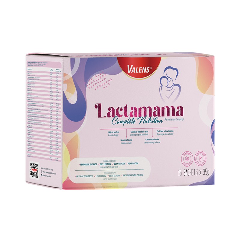 VALENS Lactamama 15's with Fenugreek & Lecithin for Breastmilk & Milk Booster, Breastmilk Supplement, Tambah Susu Badan